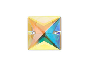 PRESTIGE Crystal Components 3240 22mm Square Sew-on Rhinestone Crystal AB PRESTIGE Crystal Components 3240 22mm Square Sew-on Rhinestone Crystal AB