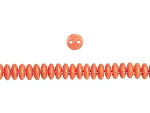 CzechMates Glass 6mm Pacifica Strawberry 2-Hole Lentil Bead Strand CzechMates Glass 6mm Pacifica Strawberry 2-Hole Lentil Bead Strand