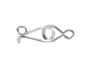 Hook & Eye Clasp 15mm Quality Sterling Silver 925 Clasp