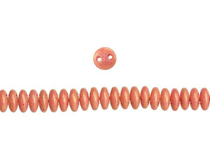 CzechMates Glass 6mm Pacifica Watermelon 2-Hole Lentil Bead Strand CzechMates Glass 6mm Pacifica Watermelon 2-Hole Lentil Bead Strand