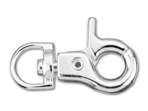 30mm Round Silver-Plated Swivel Lobster Clasp 30mm Round Silver-Plated Swivel Lobster Clasp