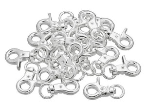 Artbeads 30mm Round Silver-Plated Swivel Lobster Clasp Pro Pack (20 Pcs) Artbeads 30mm Round Silver-Plated Swivel Lobster Clasp Pro Pack (20 Pcs)