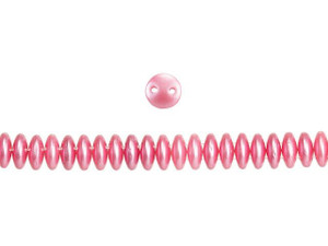 CzechMates Glass 6mm Pearl Coat Flamingo 2-Hole Lentil Bead Strand CzechMates Glass 6mm Pearl Coat Flamingo 2-Hole Lentil Bead Strand