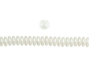 CzechMates Glass 6mm Pearl Coat Snow 2-Hole Lentil Bead Strand CzechMates Glass 6mm Pearl Coat Snow 2-Hole Lentil Bead Strand