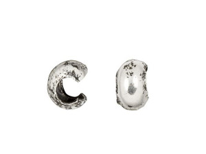 3mm Antique Silver-Plated Crimp Cover 3mm Antique Silver-Plated Crimp Cover