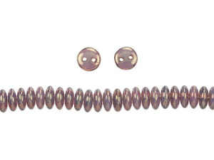 CzechMates Glass 6mm Rosaline Luster Milky Peridot 2-Hole Lentil Bead Strand CzechMates Glass 6mm Rosaline Luster Milky Peridot 2-Hole Lentil Bead Strand