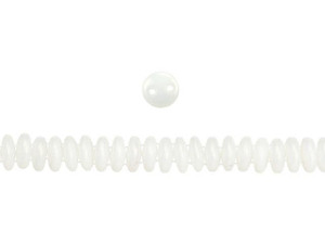 CzechMates Glass 6mm Sueded Gold Crystal 2-Hole Lentil Bead Strand