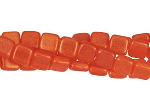 CzechMates Glass 6mm Sueded Gold Hyacinth Two-Hole Tile Bead Strand CzechMates Glass 6mm Sueded Gold Hyacinth Two-Hole Tile Bead Strand