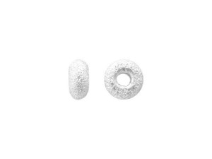 3mm Stardust (Laser Cut) Sterling Silver Roundel Bead 3mm Stardust (Laser Cut) Sterling Silver Roundel Bead