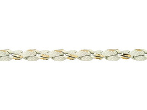 3mm White and Gold Two-Tone Rope Chain by the Foot 3mm White and Gold Two-Tone Rope Chain by the Foot