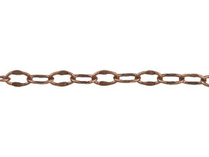 2 Feet Gold Plated Copper Chain - Cable Link Chain - Oval Chain