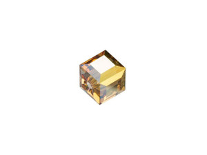PRESTIGE Crystal Components 5601 Cube Bead 6mm Crystal Metallic Sunshine PRESTIGE Crystal Components 5601 Cube Bead 6mm Crystal Metallic Sunshine