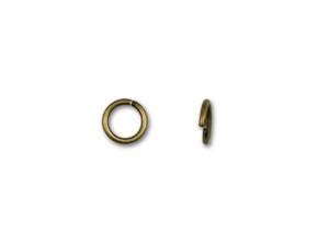 4.5mm Antique Brass-Plated 21 Gauge Open Jump Ring 4.5mm Antique Brass-Plated 21 Gauge Open Jump Ring
