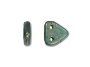 CzechMates Glass 6mm Turquoise with Copper Picasso Two-Hole Triangle Bead Pack, 2.5-Inch Tube CzechMates Glass 6mm Turquoise with Copper Picasso Two-Hole Triangle Bead Pack, 2.5-Inch Tube