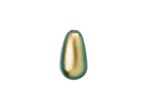 PRESTIGE Crystal Components 5816 11.5x6mm Half-Drilled Teardrop Crystal Pearl Iridescent Green Bead PRESTIGE Crystal Components 5816 11.5x6mm Half-Drilled Teardrop Crystal Pearl Iridescent Green Bead