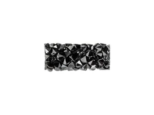 Swarovski 5951 15mm Jet Fine Rocks Tube Bead without Ending
