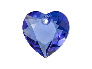 PRESTIGE Crystal Components 6432 15mm Heart Cut Pendant Sapphire PRESTIGE Crystal Components 6432 15mm Heart Cut Pendant Sapphire