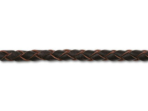 4mm Spooled Braided Leather Brown by the Foot 4mm Spooled Braided Leather Brown by the Foot