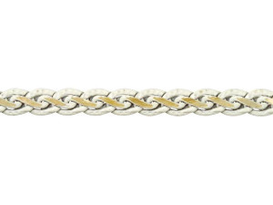 Large Flat Classy Curb Chain, Gold-tone Finish - 9/16 inch (15mm