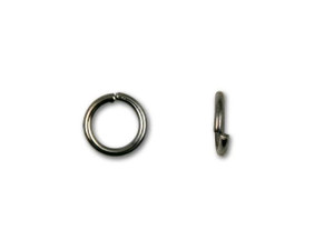 4mm Matte Black-Plated Open Jump Ring - 21 Gauge