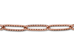 5mm Antique Copper-Plated Textured Oval Cable Chain by the Foot 5mm Antique Copper-Plated Textured Oval Cable Chain by the Foot
