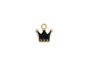Sweet & Petite Charms 11 x 12mm Black Crown (10pc Pack) Sweet & Petite Charms 11 x 12mm Black Crown (10pc Pack)