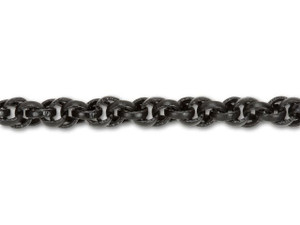 5mm Matte Black-Plated Rope Chain by the Foot 5mm Matte Black-Plated Rope Chain by the Foot