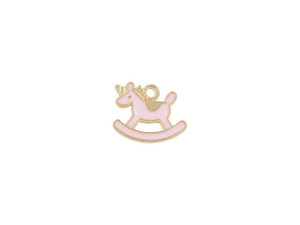 Sweet & Petite Charms 16 x 13mm Pink Rocking Horse (10pc Pack) Sweet & Petite Charms 16 x 13mm Pink Rocking Horse (10pc Pack)