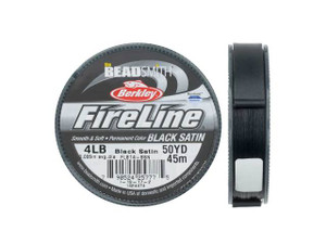 Fireline Black Satin 6Lb Beading Thread 125 yard Spool