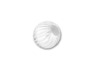 5mm Sterling Silver Corrugated Round Bead 5mm Sterling Silver Corrugated Round Bead