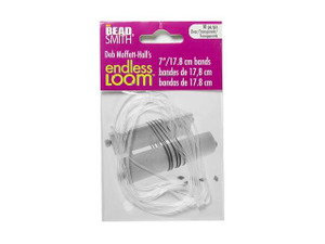 The Beadsmith Endless Loom Bands 7-Inch Clear (10 Pack) The Beadsmith Endless Loom Bands 7-Inch Clear (10 Pack)