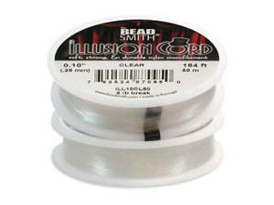 The BeadSmith Illusion Monofilament Cord .010 Diameter, 50 Meter Spool The BeadSmith Illusion Monofilament Cord .010 Diameter, 50 Meter Spool