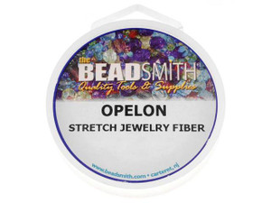 The BeadSmith Opelon White .7mm Stretch Jewelry Fiber Cord (25 Meters) The BeadSmith Opelon White .7mm Stretch Jewelry Fiber Cord (25 Meters)