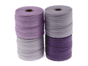 The Beadsmith S-Lon (Super-Lon) Bead Cord Lilac Mix - 4 Spools, 77 yards ea. The Beadsmith S-Lon (Super-Lon) Bead Cord Lilac Mix - 4 Spools, 77 yards ea.