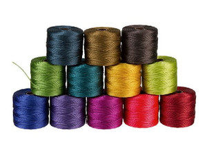 The Beadsmith S-Lon (Super-Lon) Bead Cord Saturation Mix - 12 Spools, 77 yards ea.