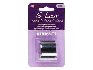 S-Lon (Superlon) Nylon Beading Thread - Size D - TEX45 - 78 Yards - DARK  CREAM