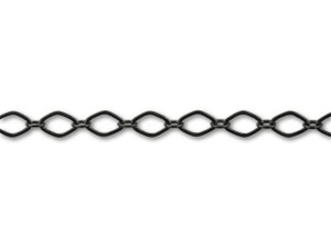5x3.5mm Matte Black-Plated Oval Link Chain by the Foot 5x3.5mm Matte Black-Plated Oval Link Chain by the Foot