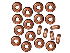 TierraCast 4mm Antique Copper-Plated Pewter Plain Heishi Spacer TierraCast 4mm Antique Copper-Plated Pewter Plain Heishi Spacer