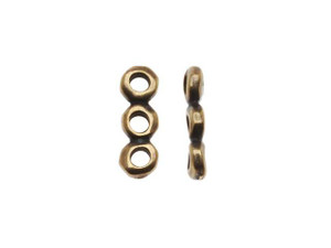 12mm Twist Large Hole Spacer by TierraCast, Antique Gold, Sold by Each