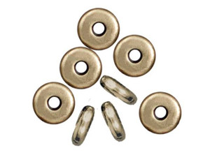 TierraCast 5mm Oxidized Brass-Plate Plain Heishi Spacer 1.5-2x5mm TierraCast 5mm Oxidized Brass-Plate Plain Heishi Spacer 1.5-2x5mm