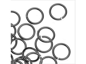 TierraCast Black Finish Brass Open Oval Jump Rings 6mm 20 Gauge (50)