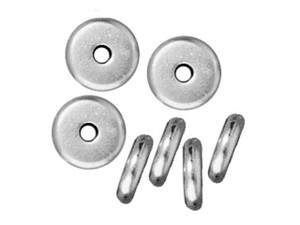 TierraCast 6mm Silver-Plated Pewter Plain Heishi Spacer