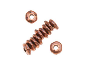 TierraCast 7mm Antique Copper-Plated Pewter Nugget Spacer Bead with 2mm Hole TierraCast 7mm Antique Copper-Plated Pewter Nugget Spacer Bead with 2mm Hole