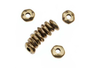 TierraCast 7mm Brass Oxide Finish Pewter Nugget Spacer Bead with 2mm Hole TierraCast 7mm Brass Oxide Finish Pewter Nugget Spacer Bead with 2mm Hole