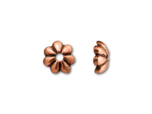 TierraCast Antique Copper 5mm Petal Bead Cap TierraCast Antique Copper 5mm Petal Bead Cap