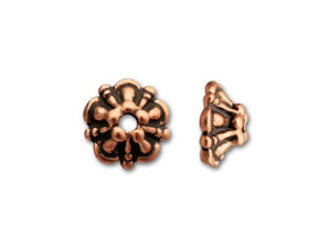 TierraCast Antique Copper 5mm Tiffany Bead Cap