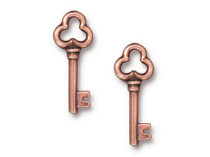 TierraCast Antique Copper Key Charm