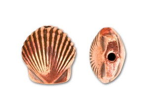 TierraCast Antique Copper Small Shell Bead TierraCast Antique Copper Small Shell Bead
