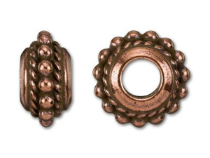 TierraCast Antique Copper-Plated Pewter Beaded Twist EuroBead