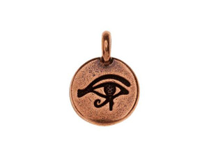 TierraCast Antique Copper-Plated Pewter Eye of Horus Charm TierraCast Antique Copper-Plated Pewter Eye of Horus Charm